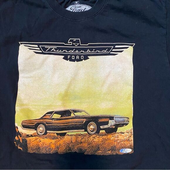 Crop black graphic t-shirt Ford Thunderbird
grunge vintage car tee top M - Picture 2 of 6